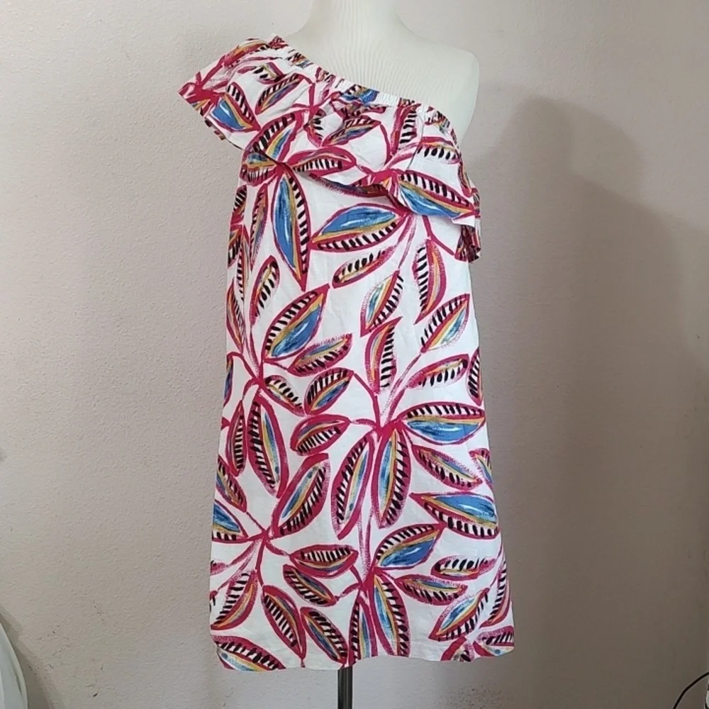 J.Crew One-shoulder Floral Print Dress Size M